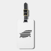 OWL BAR CODE Vogel Barcode Aviair Ontwerp Patroon Bagagelabel (Voorkant verticaal)