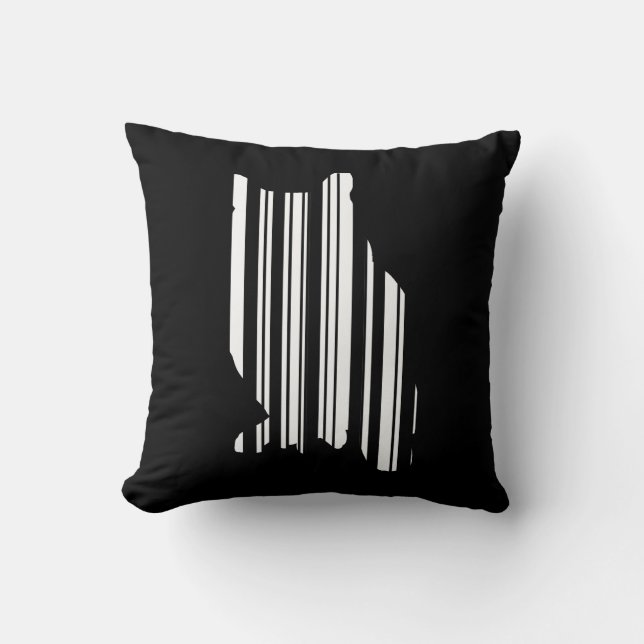 OWL BAR CODE Vogel Barcode Avian Ontwerp Patroon Kussen (Voorkant)