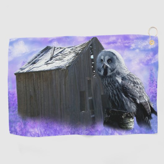 Owl Barn Shed Golfhanddoek (Horizontaal)