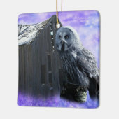 Owl Barn Shed Keramisch Ornament (Links)