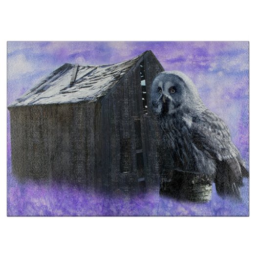 Owl Barn Shed Snijplank (Voorkant)