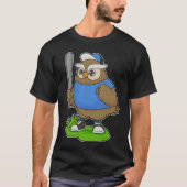Owl Baseball Baseball T-shirt (Voorkant)