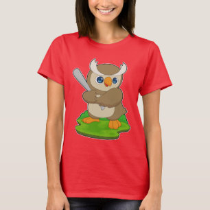 Owl Baseball Baseball T-shirt