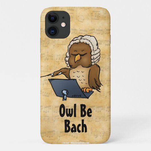 Owl be Bach Funny Classical Music Case-Mate iPhone Case (Achterkant)