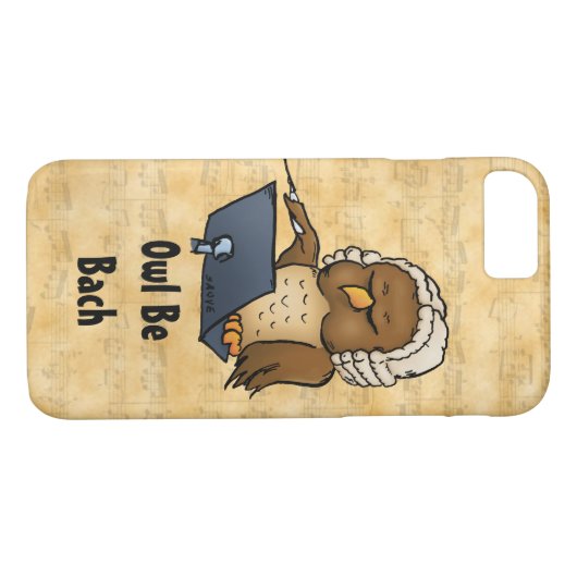 Owl be Bach Funny iPhone 7 Hoesje (Achterkant (Horizontaal))