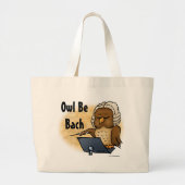 Owl be Bach Funny Owl Cartoon Grote Tote Bag (Voorkant)