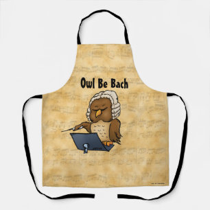 Owl be Bach Funny Owl Cartoon Schort
