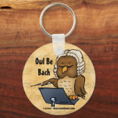 Owl be Bach Funny Owl Cartoon Sleutelhanger (Voorkant)