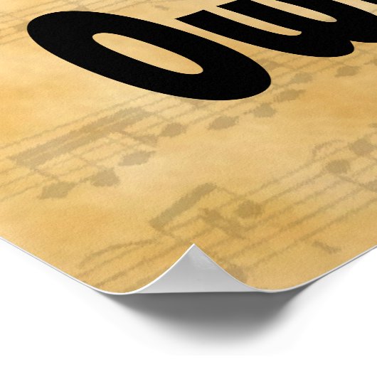 Owl be Bach Music Poster (Hoek)