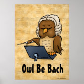 Owl be Bach Music Poster (Voorkant)