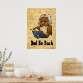 Owl be Bach Music Poster (Keuken)
