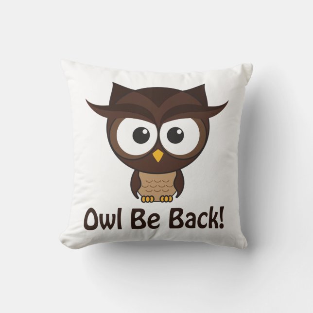 Owl be back kussen (Voorkant)