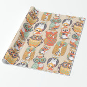 Owl be Collectie | Moderne oldwalingen Cadeaupapier (Uitgerold)