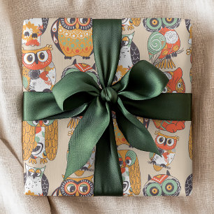 Owl be Collectie   Moderne oldwalingen Cadeaupapier
