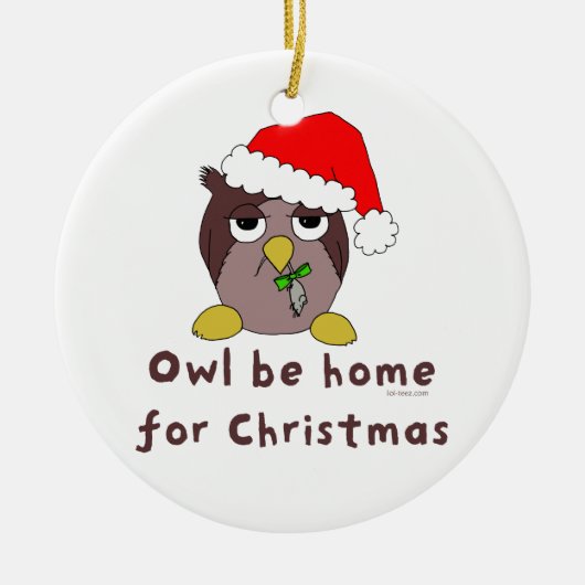 Owl BE Home Keramisch Ornament (Voorkant)