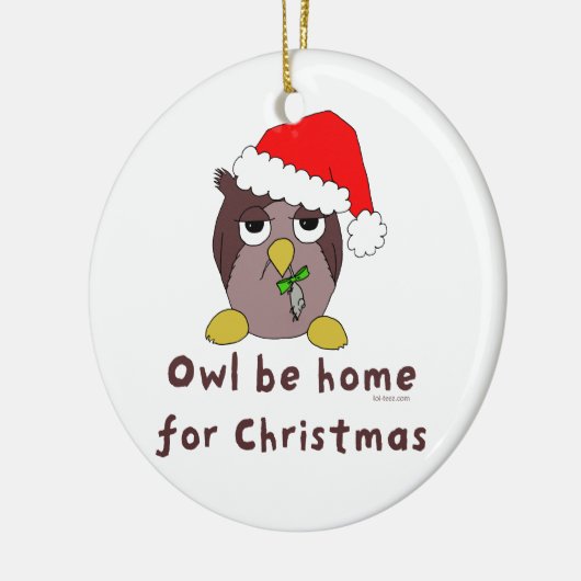 Owl BE Home Keramisch Ornament (Links)