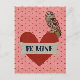 OWL BE MINE VALENTIJNS'S Briefkaart