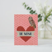 OWL BE MINE VALENTIJNS'S Briefkaart (Staand voorkant)