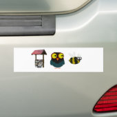 Owl bee - Bad Puns Bumpersticker (Op auto)