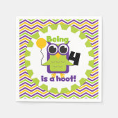 Owl Beer 4 is een Hoot Birthday Paper Napkins Servetten (Voorkant)