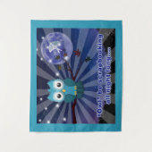 "Owl ben de hele nacht aan het knippen" Wandkleed (Voorkant)