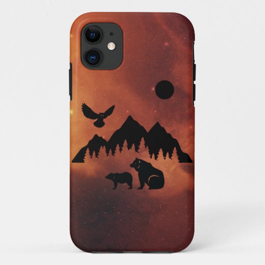 Owl, Beren en bergen Case-Mate iPhone Case (Achterkant)