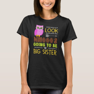 Owl Big Sister Pregnancy onthult Funny Baby T-shirt