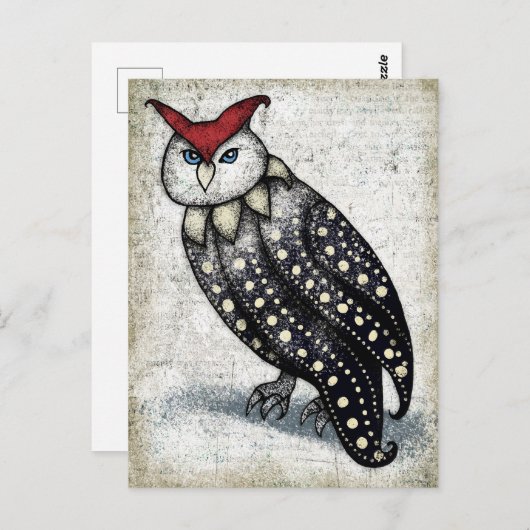 Owl bij Briefkaart Afstuderen (Voorkant / Achterkant)
