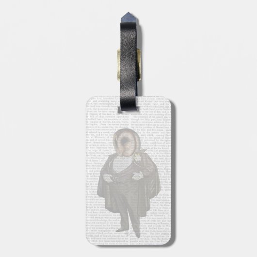 Owl bij de opera bagagelabel (Achterkant verticaal)