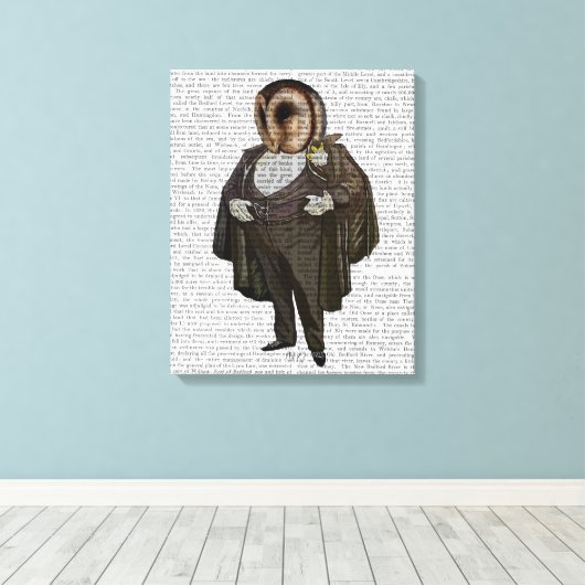Owl bij de opera canvas afdruk (Insitu (Houten vloer))