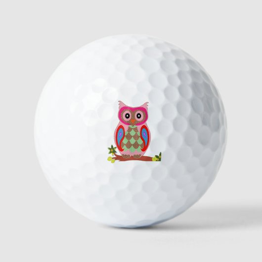 Owl Bird Art Golfballen (Voorkant)