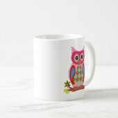 Owl Bird Art Koffiemok (Voorkant rechts)