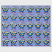 Owl Bird Combo Monster Character Cadeaupapier (Vlak)