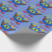 Owl Bird Combo Monster Character Cadeaupapier (Hoek)