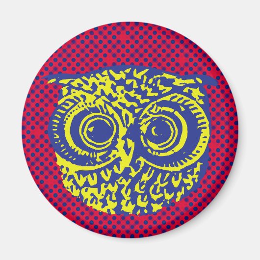 owl bird graphic magneet (Voorkant)