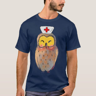 Owl Bird Night Shift Verpleegkundige Zorgverzekeri T-shirt
