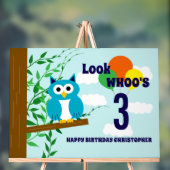 Owl Birthday Acryl Bord (Neutraal)