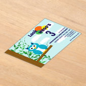 Owl Birthday Acryl Uitnodigingen (Laagn)