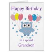 Owl Birthday Card voor grootouders (Voorkant)