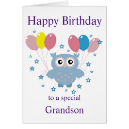 Owl Birthday Card voor grootouders