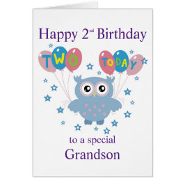 Owl Birthday Card voor grootouders