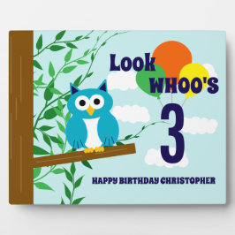 Owl Birthday Fotoplaat