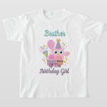 Owl Birthday Girl kinder tshirts Brother<br><div class="desc">Viel uw verjaardag met dit speciale T-shirt,  speciaal en gepersonaliseerd ontwerp</div>