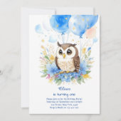 Owl Birthday Invitation Kaart (Voorkant)