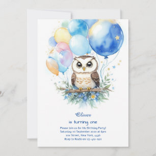 Owl Birthday Invitation Kaart