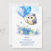 Owl Birthday Invitation Kaart (Voorkant)