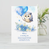 Owl Birthday Invitation Kaart (Staand voorkant)