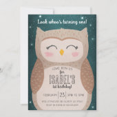 Owl Birthday Invitation Kaart (Voorkant)