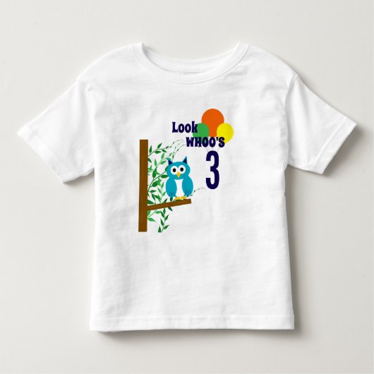 Owl Birthday Kinder Shirts (Voorkant)