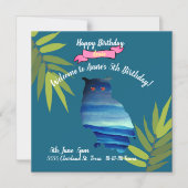 Owl Birthday Magnetische Uitnodiging (Voorkant)